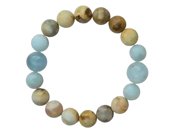 Bracelet Aquamarine & Bumblebee Jasper