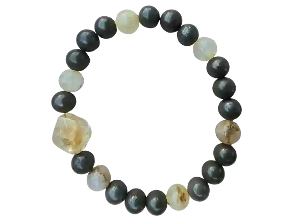 Bracelet Citrine and Pyrite