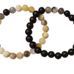 Harmony Bracelet – Yellow Opal, Jet & Labradorite