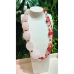 Necklace – Rose Quartz & Bamboo Coral