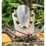 Necklace with huge smoky quartz