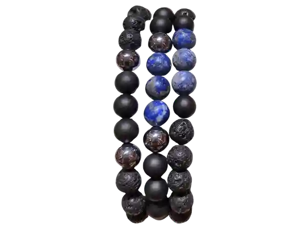 mens-bracelet-lapis-lazuli-onyx-titanium-lava-stone