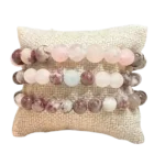 Bracelets – Rose Quartz, Pink Agate & Aquamarine