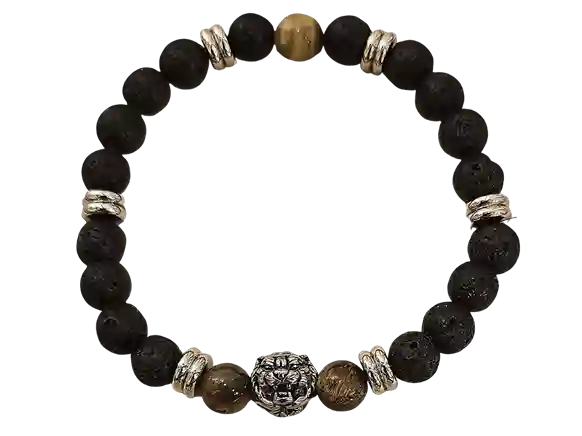 Men’s Lava & Tiger’s Eye Power Bracelet