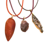 Assorted Natural Stone Pendants – Agate & Amethyst