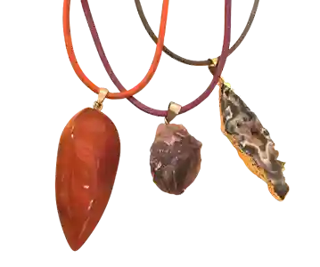 Assorted Natural Stone Pendants – Agate & Amethyst