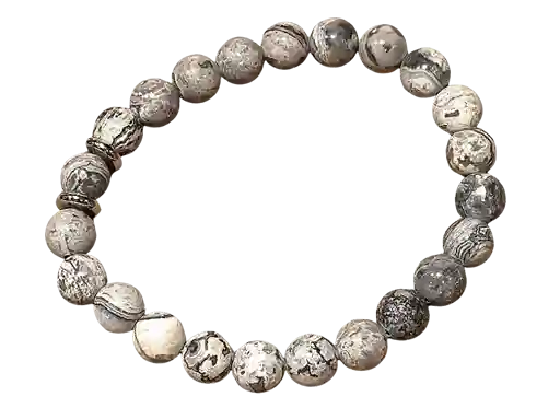 Bracelet – Grey Jasper (8mm)