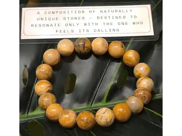 Bumblebee Jasper Bracelet – 12mm Beads