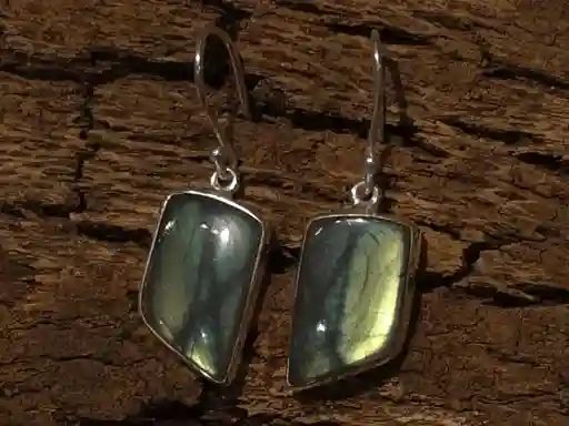 Green Labradorite Earrings