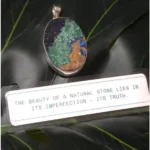 Malachite & Azurite Silver Pendant