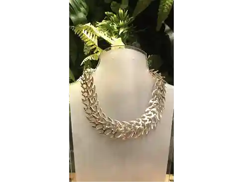 Handcrafted Silver Leaf Necklace