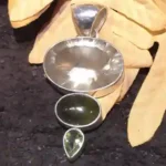 Silver Pendant with Citrine & Peridot Stones