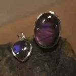 Violet Labradorite Ring and Pendant Set