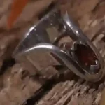 Crimson Elegance Silver Ring with Garnet