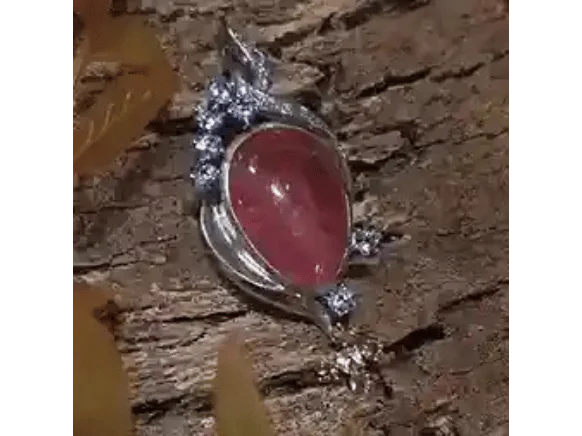 Pendant with Iolite, Citrine & Rhodochrosite