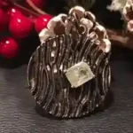 Aquamarine Pendant – Black Silver 4.2 × 5.5 cm