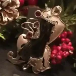 Pendant — Silver with Black Coral, Tourmaline, Citrine & Fancy Sapphire