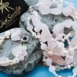 Blush Harmony Rose Quartz & Pearl Rough Stone Set