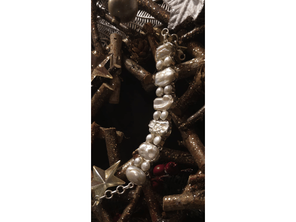 Graceful Pearl Elegance — Sterling Silver Bracelet (Size 16–17 cm)