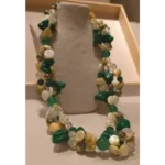 Triple Harmony — Three-Strand Mother of Pearl, Agate & Cracked Crystal Necklace