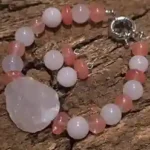 Blush Harmony Rose & Strawberry Quartz Bracelet Set