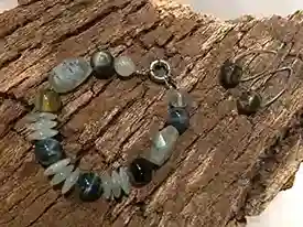 Forest Vision Prehnite & Hawk’s Eye Gemstone Set