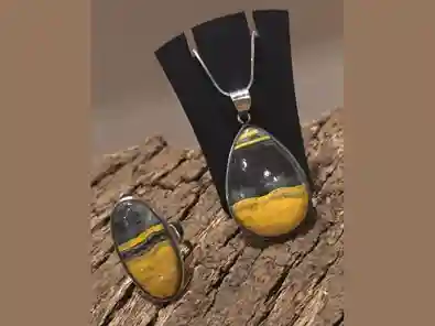 Golden Horizon Bumblebee Jasper Jewelry Set