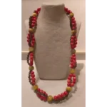 Earthfire Harmony Necklace — Bamboo Coral, Smoky Quartz & Yellow Tiger’s Eye (50 cm)