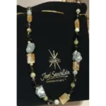 Elemental Elegance Necklace — Citrine, Smoky Quartz, Aquamarine & Green Garnet (53 cm)