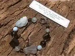 Ocean Earth Balance Bracelet — Smoky Quartz & Aquamarine (19 cm)