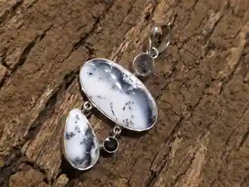 Moonshadow Dendritic Agate Harmony Pendant