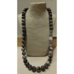 Midnight Harmony Necklace — Zebra Jasper, Moonstone & Labradorite (49 cm)